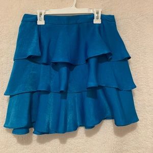 Zara Blue Tiered Mini Skirt